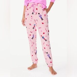 Joyspun 3X (22W-24W) Women's Christmas Nutcracker Pajama Plush Pants Pockets